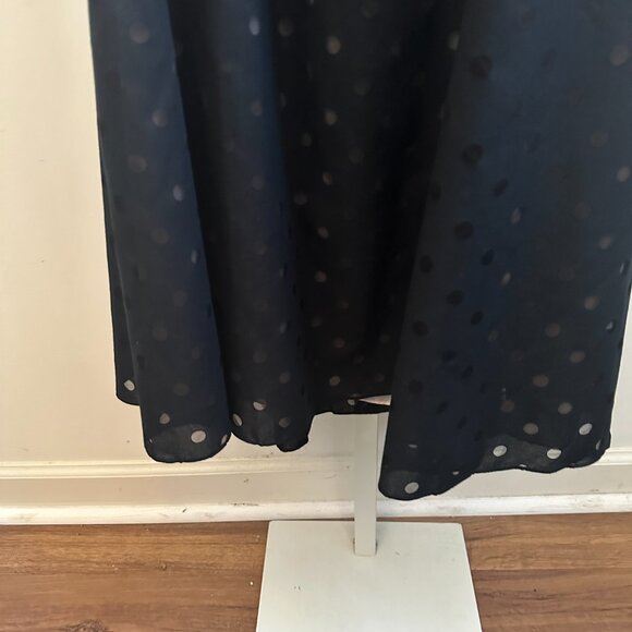 Maggy London Black Pink Polka Dot Lined Halter Dress Sz 10 - Picture 3 of 13